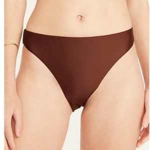J. Crew High-Rise Cheeky Bikini Bottoms in Dark Twig — NWT!